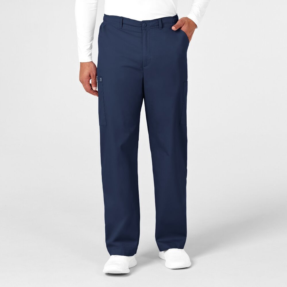 Large -Regular Wink Men's Scrub Pants  Navy WonderWork